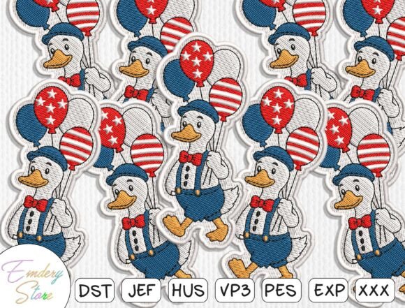 Animal Patriotic Patch Embroidery Design Review