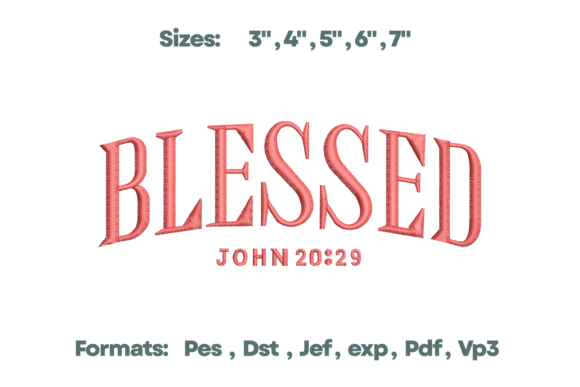 Blessed John 20 29 Bible Embroidery