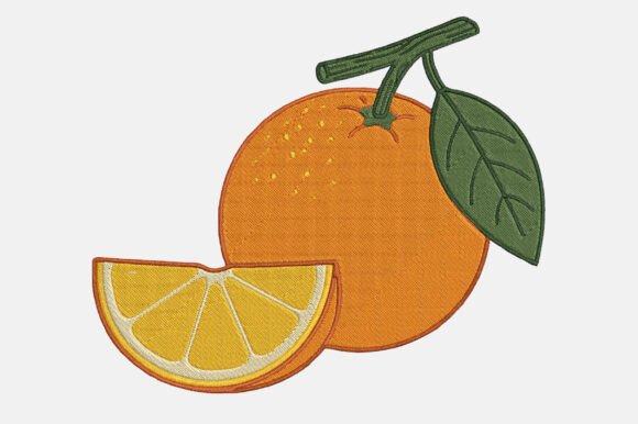 Embroidery Orange Fruit Design Review