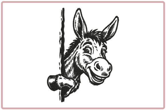 Funny Peeking Donkey Embroidery Design Review