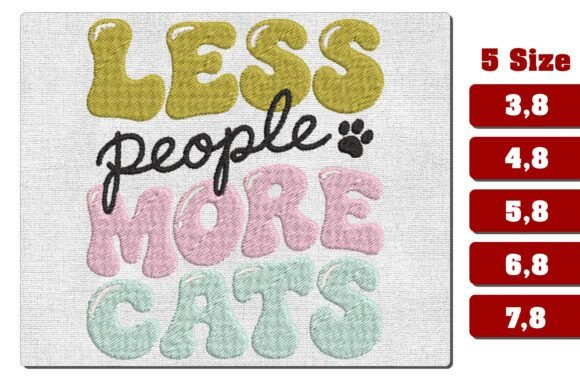 Less People More Cats Machine Embroidery Review