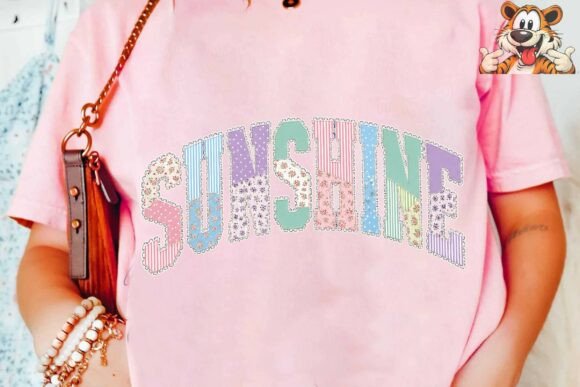 Sunshine Faux Embroidery Varsity PNG Review