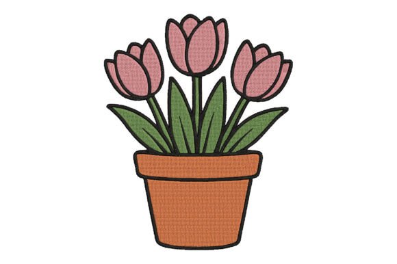 Tulip Pot Embroidery Design Review